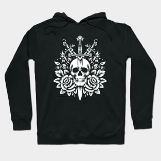 skull with sword Hoodie